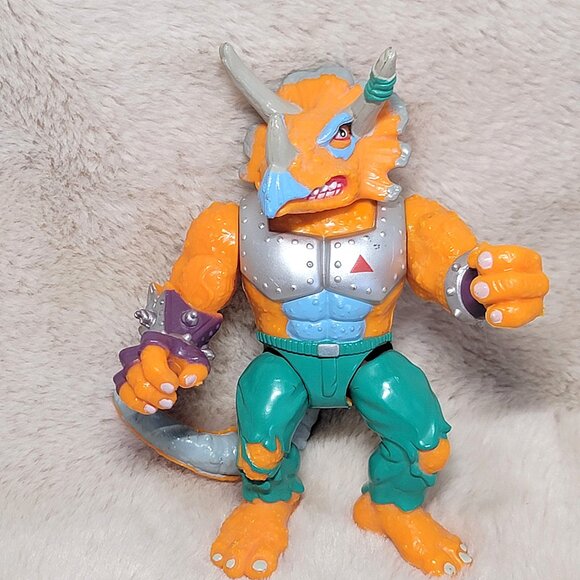 Triceraton 100% Complete Teenage Mutant Ninja Turtle TMNT Playmates 1990 Vintage - Picture 2 of 6